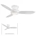 Minka-Aire F518-WH 44-inch Concept II Flush Mount Ceiling Fan, White with White Blades