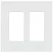 Lutron CW-2-WH 2-Gang Claro Wall Plate, White