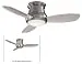 Minka-Aire F518-BN 44-inch Concept II Flush Mount Ceiling Fan, Brushed Nickel with Silver Blades