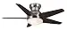 Casablanca 59022 Isotope 52-Inch 5-Blade Single Light Ceiling Fan, Brushed Nickel with Espresso Blades and Cased White Glass Bowl Light