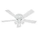 Hunter Fan Company 53011 Reinert 52-Inch Snow White Ceiling Fan with Five Snow White Blades and a Light Kit