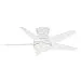 Casablanca 59018 Isotope 44-Inch Ceiling Fan with Five Snow White Blades, Wall Control and Light, Snow White