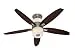 Hunter 28702 Domino 52-Inch 5-Blade Dual Light Ceiling Fan, Antique Pewter with Maple/Rosewood Blades and Frosted Light Bowls