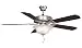 Fanimation BP220SN-220 52-Inch Aire Decor Builder 5-Blade Ceiling Fan with 220-Volt Bowl Light Kit, Satin Nickel
