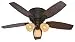 Hunter Fan Company 52086 Hatherton 46-Inch New Bronze Ceiling Fan with Five Roasted Walnut/Yellow Walnut Blades and a Light Kit