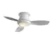 Minka-Aire F519-WH 52-inch Concept II Flush Mount Ceiling Fan, White with White Blades