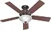 Hunter 28724 52' Traditional / Classic Energy Star Rated Pros Best 5 Minute Indoor Ceiling Fa, Dark Cherry/ Medium Oak