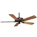 Hunter 22282 Outdoor Original 52-Inch 5-Blade ETL Damp Rated Cast-Iron Ceiling Fan, New Bronze with Teak Finished Blades