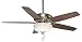 Casablanca 54023 Concentra Gallery 54-Inch 5-Blade Single Light Ceiling Fan, Brushed Nickel with Walnut/Burnt Walnut Blades and Cased White Glass Bowl Light