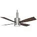 Casablanca Fan 59068 Bullet 54-Inch Brushed Nickel Ceiling Fan with Four Walnut/Burnt Walnut Blades and a Light Kit