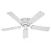 Hunter 20803 52-Inch White Low Profile III Fan
