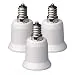 JACKYLED 3-Pack E12 to E26 / E27 Adapter - Converts Chandelier Socket (E12) to Medium Socket (E26/E27),Max Wattage 1000W,200â„ƒ Heat Resistant,No Fire Hazzard