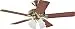 Hunter 20182 52 Inch Studio Series Ceiling Fan Antique Brass with Walnut/Medium Oak Blades