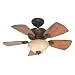 Hunter Fan Company 52090 Watson 34-Inch New Bronze Ceiling Fan with Five Cabin Home/Walnut Blades and a Light Kit