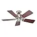 Hunter Fan Company 52066 Hudson 42-Inch Ceiling Fan with Five Cherry/Maple Blades, Brushed Nickel