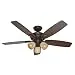 Hunter Fan Company 53051 Conway 52-Inch Cocoa Ceiling Fan with Five Walnut/Stained Oak Blades and a Light Kit