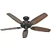 Hunter 53242 Builder Elite 52-Inch Ceiling Fan with Five Harvest Mahogany/Brazilian Cherry Blades, New Bronze
