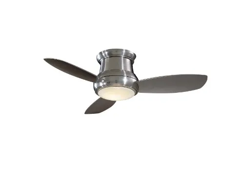 Minka-Aire-F519-BN-52-inch-Concept-II-Flush-Mount-Ceiling-Fan-Brushed-Nickel-with-Silver-Blades-0
